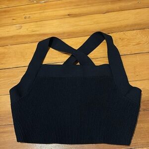Aritzia Babaton Sculpt Knit Tank Top Black Size Small.